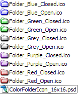 Coloured Folder Icons